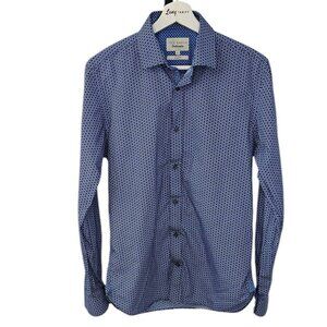 Ted Baker Mens Endurance Long Sleeve Button Down Shirt, Flip Cuff, Slim, Size 15